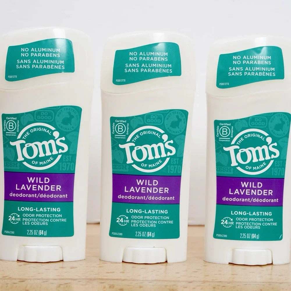 5 Tom's of Maine Deodorant Wild Lavender Scent 2.25‎ oz 0% Aluminium